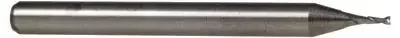 Accupro 0.6 x 1.8 x 38mm 2 Flute Solid Carbide Uncoated Square End Mill with Straight Shank