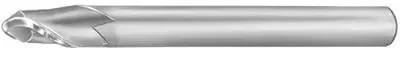 Accupro 10 x 18mm 2 Flute Solid Carbide TiAlN Coated Ball Nose Mill with Straight Shank