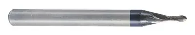 Hertel 0.8 x 0.8 x 40mm 2 Flute Solid Carbide TiAlN Coated Ball Nose Mill with Straight Shank
