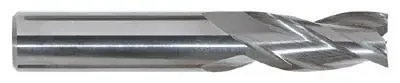 Interstate 10 x 11 x 66mm 3 Flute Solid Carbide Uncoated Square End Mill with Straight Shank