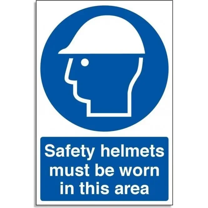 ‘Safety Helmets Must Be Worn In This Area‘ Mandatory Sign