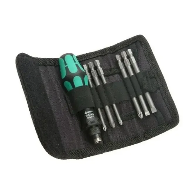 Wera Kompakt 40 Bit Holding Screwdriver Pouch Kit (7 Piece)